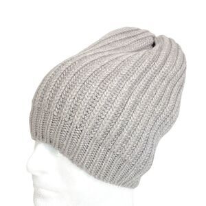 Laneus Ribbed 100% Wool Beanie Made in Italy